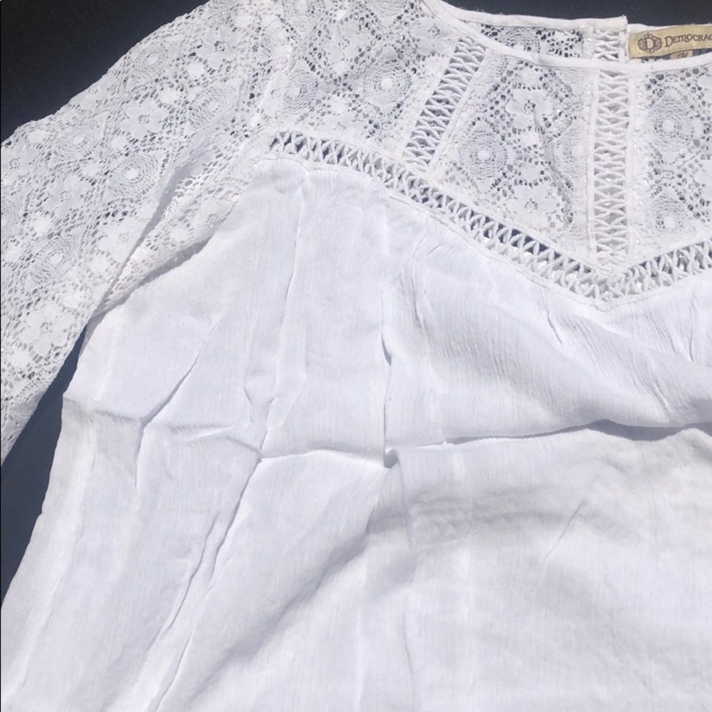 White mesh blouse